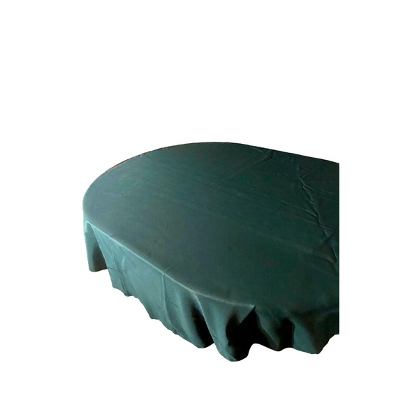 Hunter Green Gee Di Moda 70” Round Tablecloth EUC - Picture 5 of 7